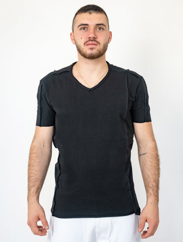 Bash V-Neck Black T-Shirt